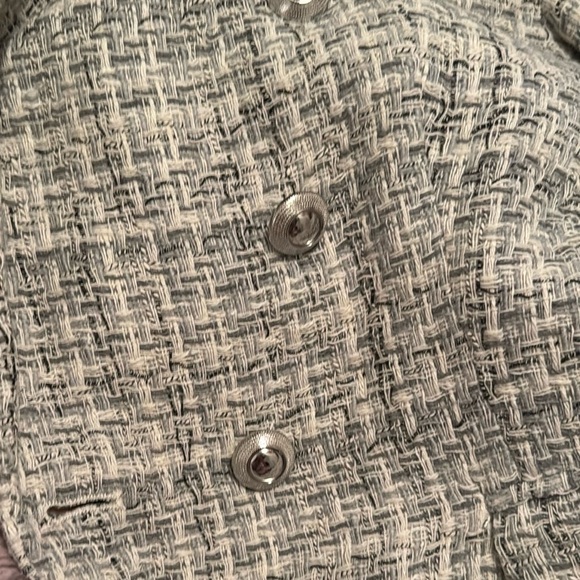 Zara Women's Gray Tweed Jacket Large - Picture 7 of 8